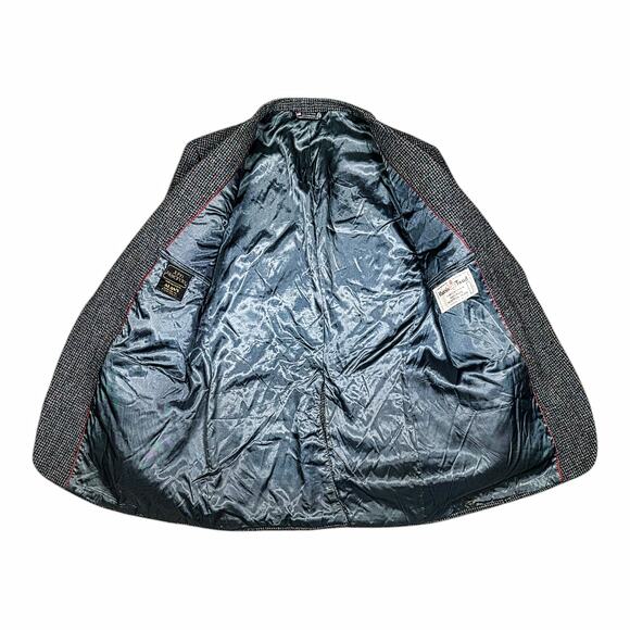 John Alexander x Harris Tweed Check Weave Sport Coat 42R - Picture 3 of 8